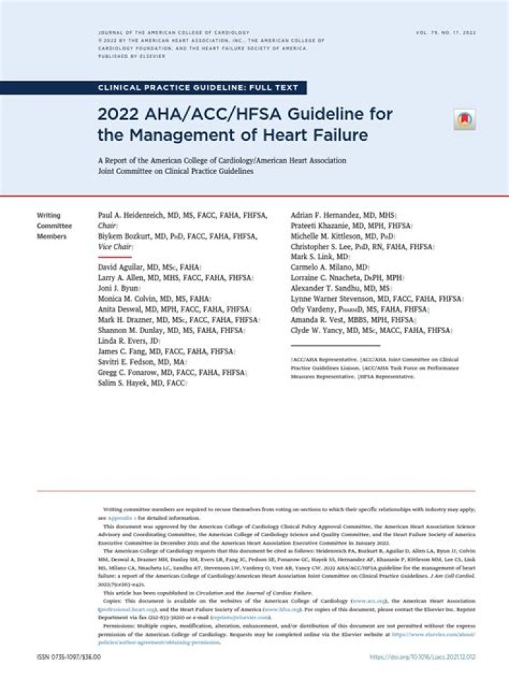 2022 AHA/ACC/HFSA Heart Failure Management PDF Guide