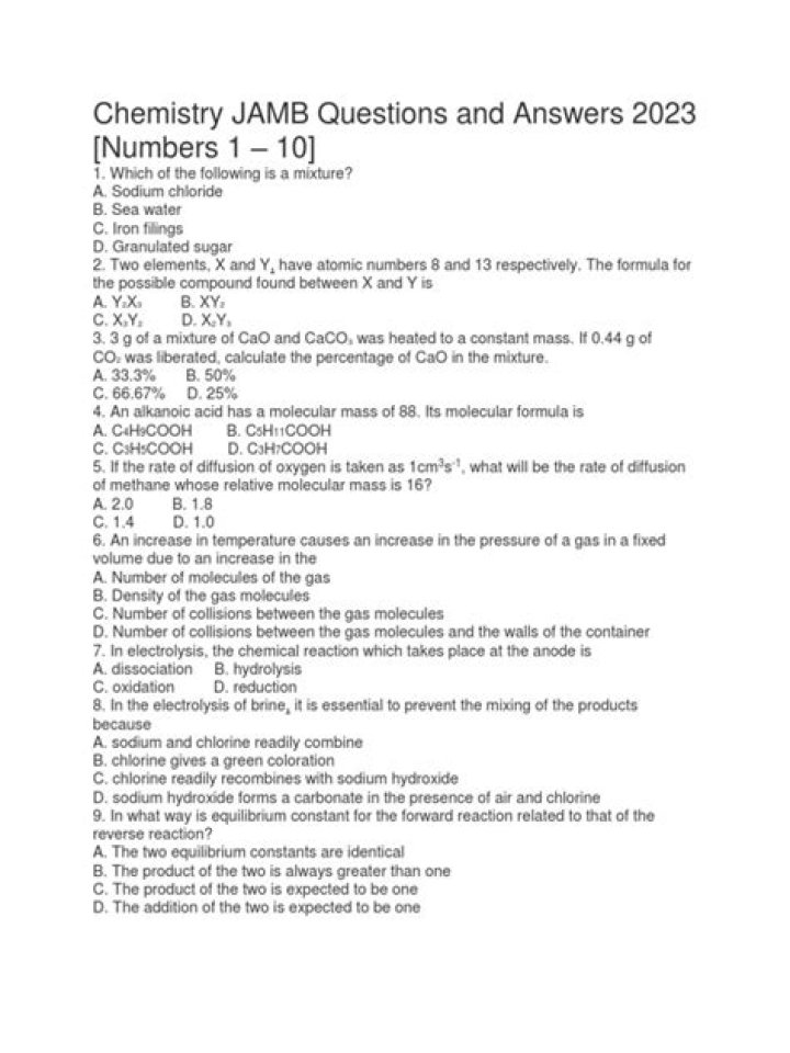 2023 JAMB Past Questions and Answers PDF Science: Perfect Revision Tool