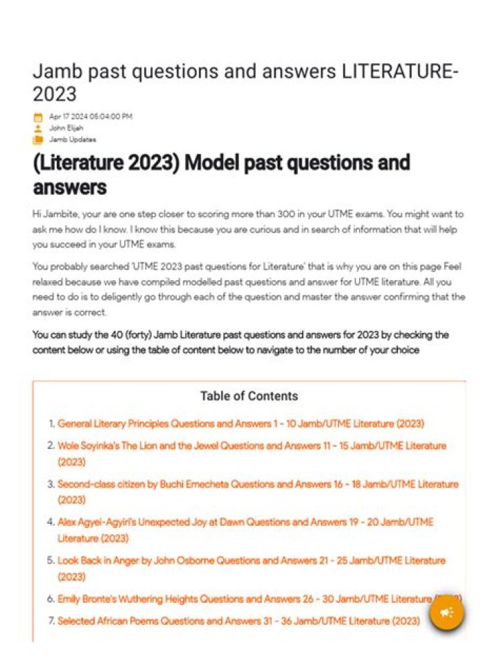 2023 JAMB Past Questions & Answers PDF – Complete Study Resource