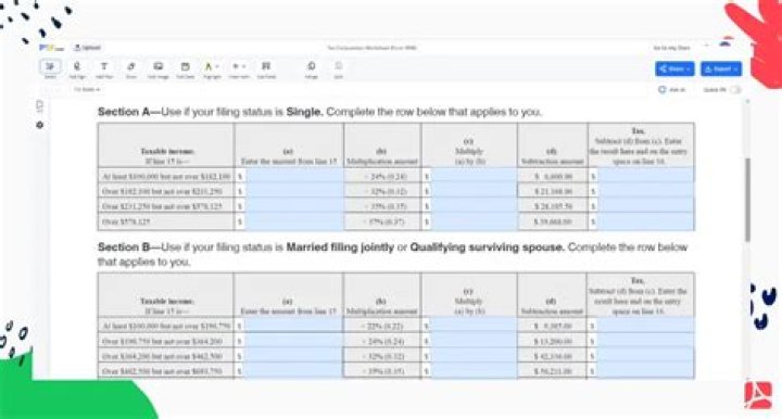 2023 Tax Computation Worksheet PDF – Download Complete Filing Tool