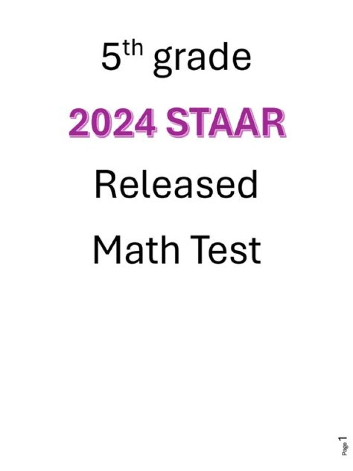 2024 6th Grade Math STAAR Practice Test PDF Download