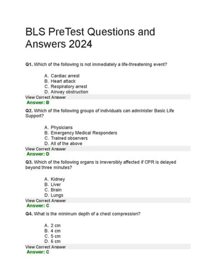 2024 BLS Test Questions PDF – Practice & Prep