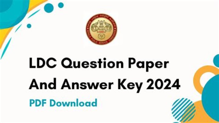 2024 Kerala PSC LDU Question Paper PDF for Exams 2024