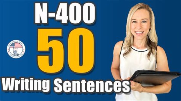 2024 N400 English Reading & Writing Test Sentences PDF Download