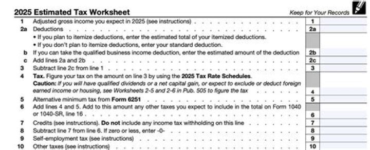 2025 California Estimated Tax Worksheet PDF: Complete Free Download