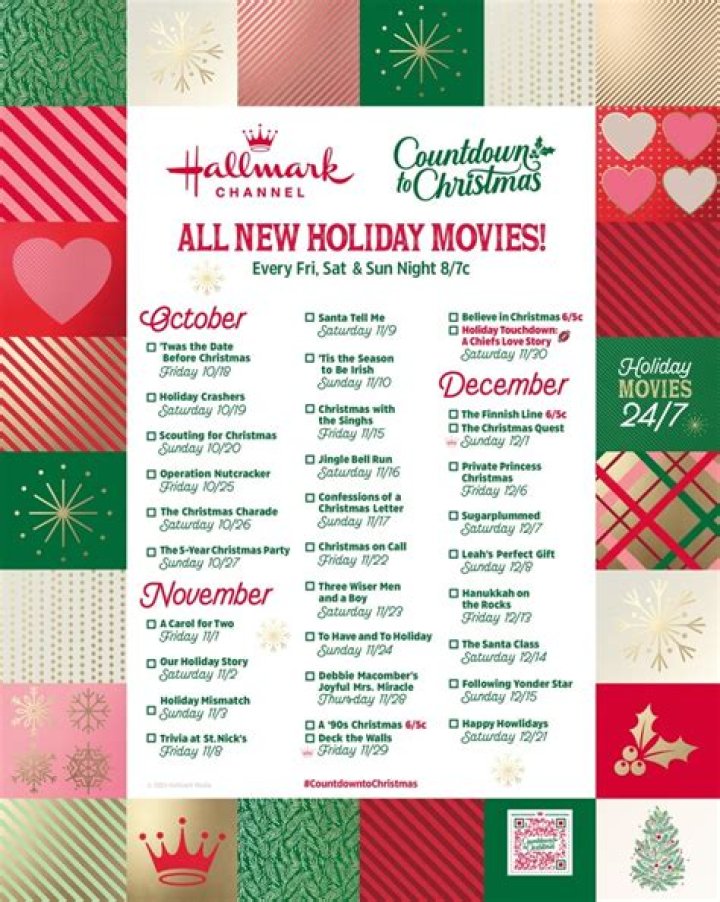 Free 2025 Hallmark Christmas Movies Schedule – Printable PDF List
