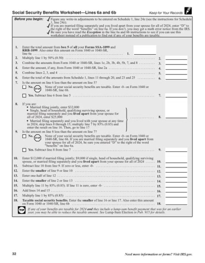 Download the 2025 Social Security Worksheet PDF – Printable Format