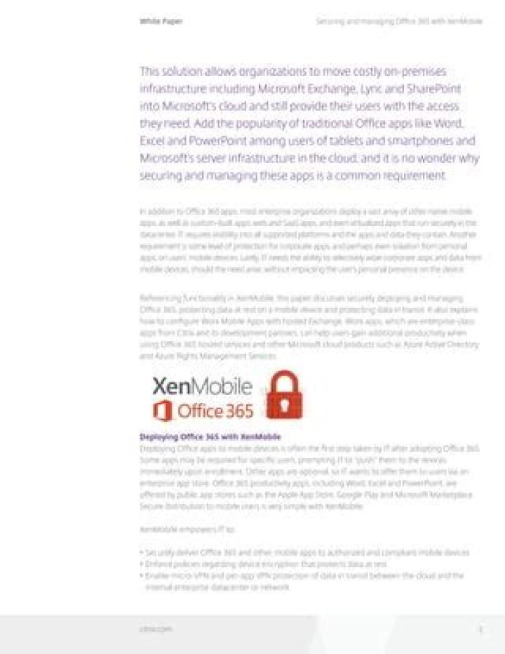 20347 Mastering Office 365 PDF Management & Enabling