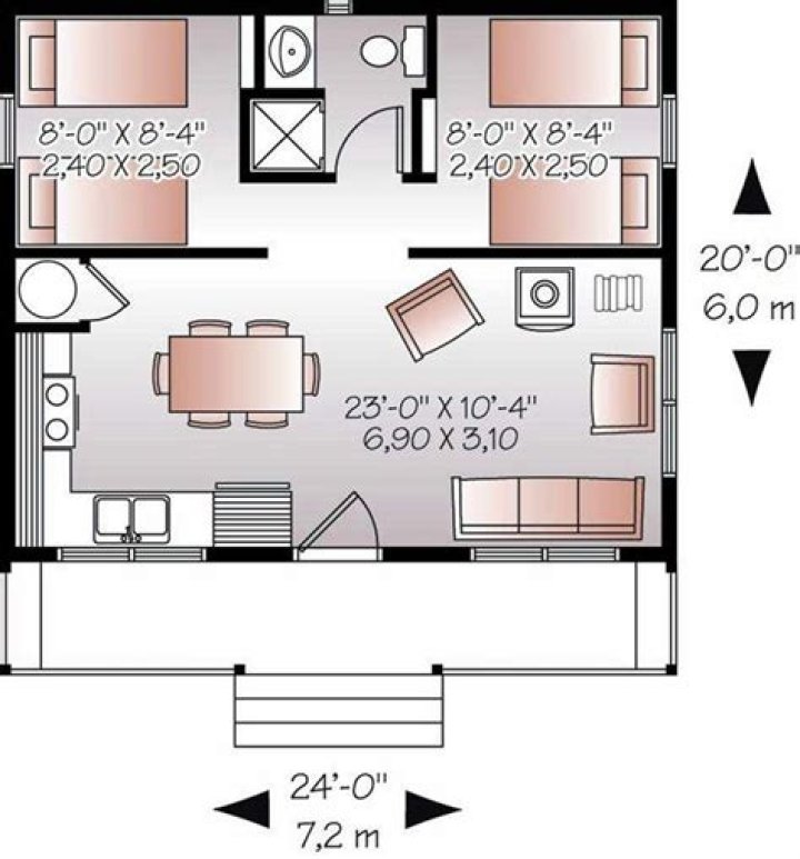 20x24 1-Bedroom Floor Plan PDF – Perfect Home Layout for Small Spaces