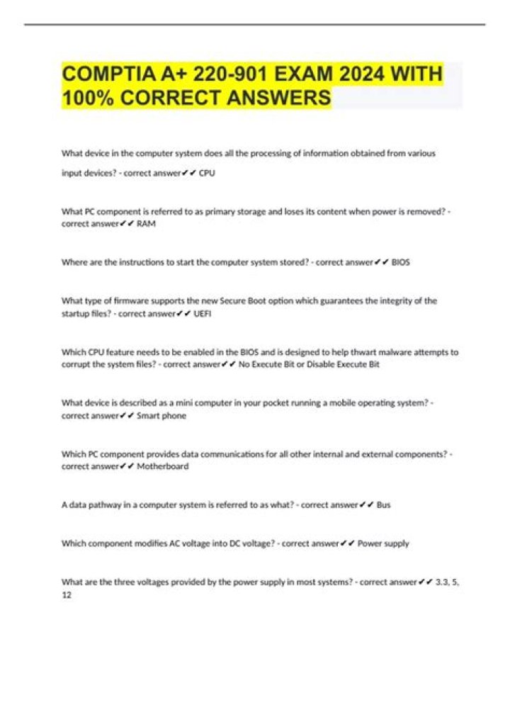 220 901 Exam Questions PDF: Practice Test & Full Study Guide