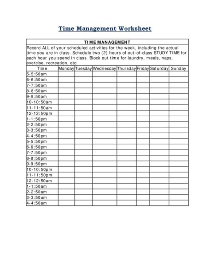 Master 24-Hour Time Management with This Free PDF Sheet