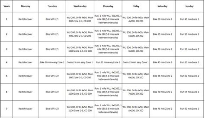 24-Week Olympic Triathlon Training Plan PDF – Master Olympic Distance Training
