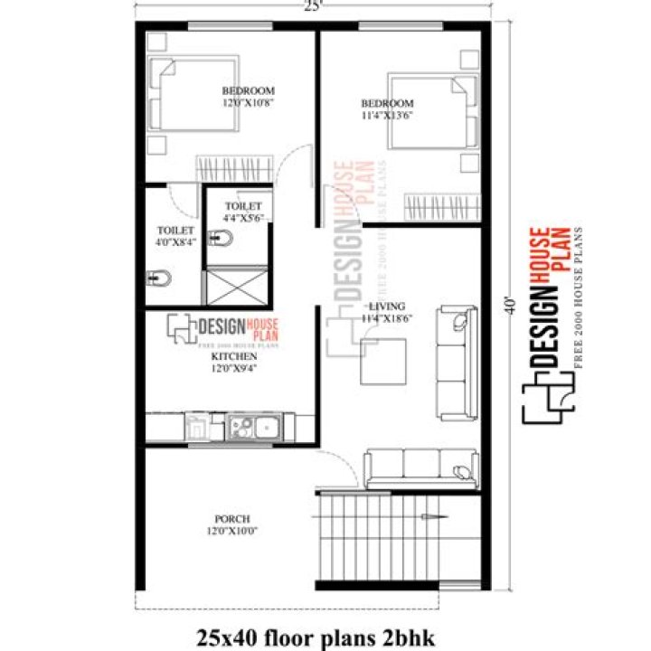 25x40 House Plans PDF – Affordable Small Home Blueprints