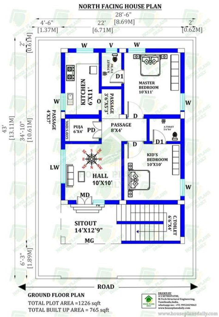 Download Free 2BHK House Plan PDF for Instant Home Design