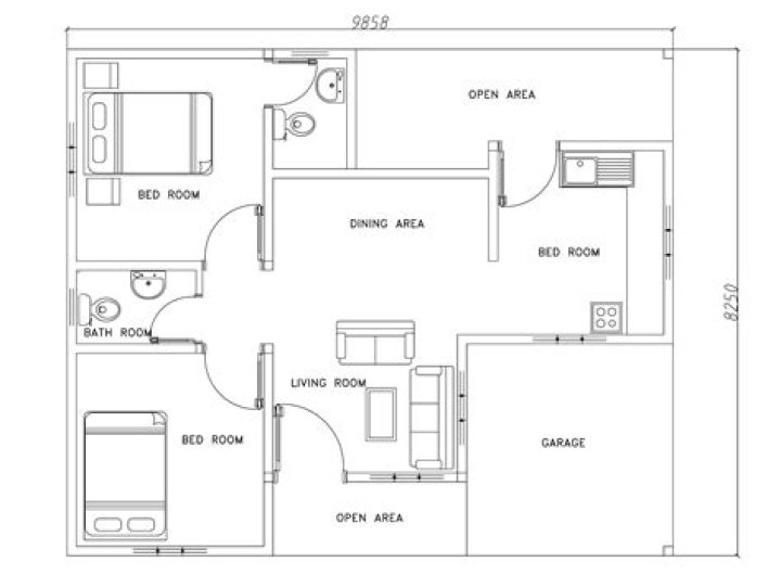 2D Home Plan Drawing PDF for Easy Home Design