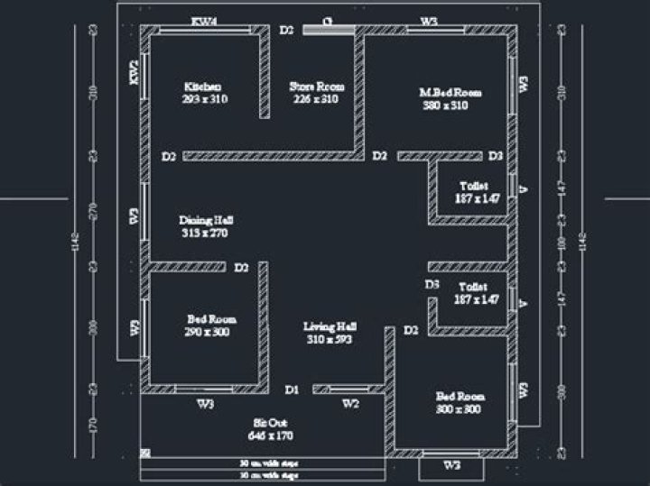 2D House Plan Drawing PDF for Quick Architectural Planning