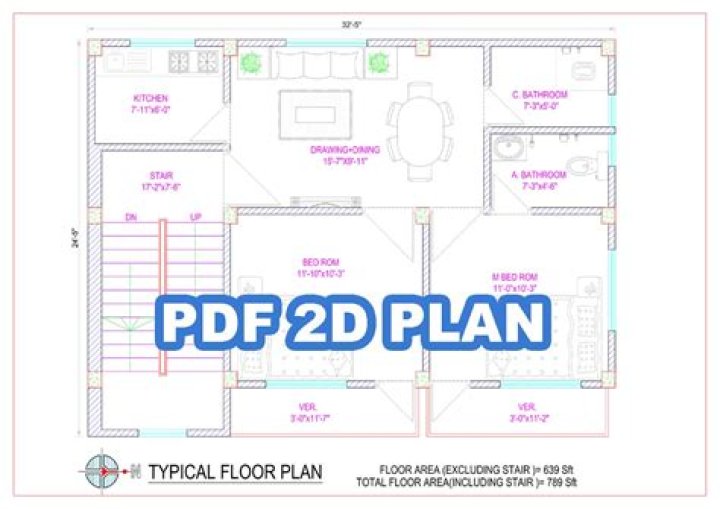 2D House Plan PDF – Download Free Printable Floor Plans