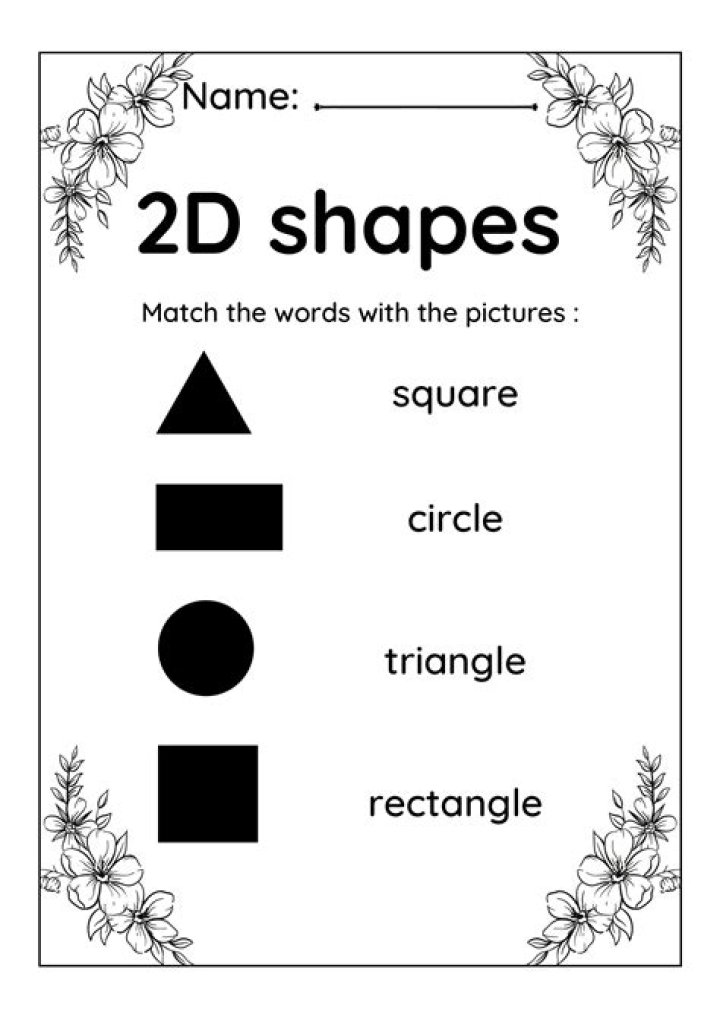 Free 2D Shapes Worksheets for Kindergarten PDF – Instant Download