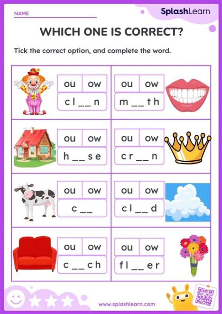 Free 2nd Grade Diphthongs Worksheets PDF for Easy Phonics Practice