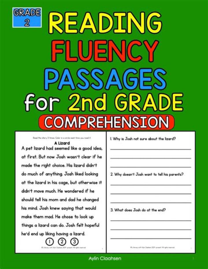 2nd Grade Fluency Passages with Comprehension Questions PDF