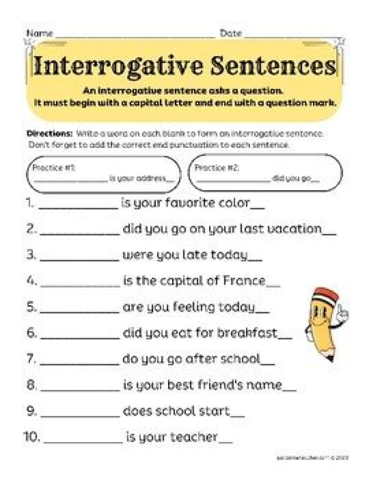 2nd Grade Interrogative Science Worksheets PDF for Easy Learning