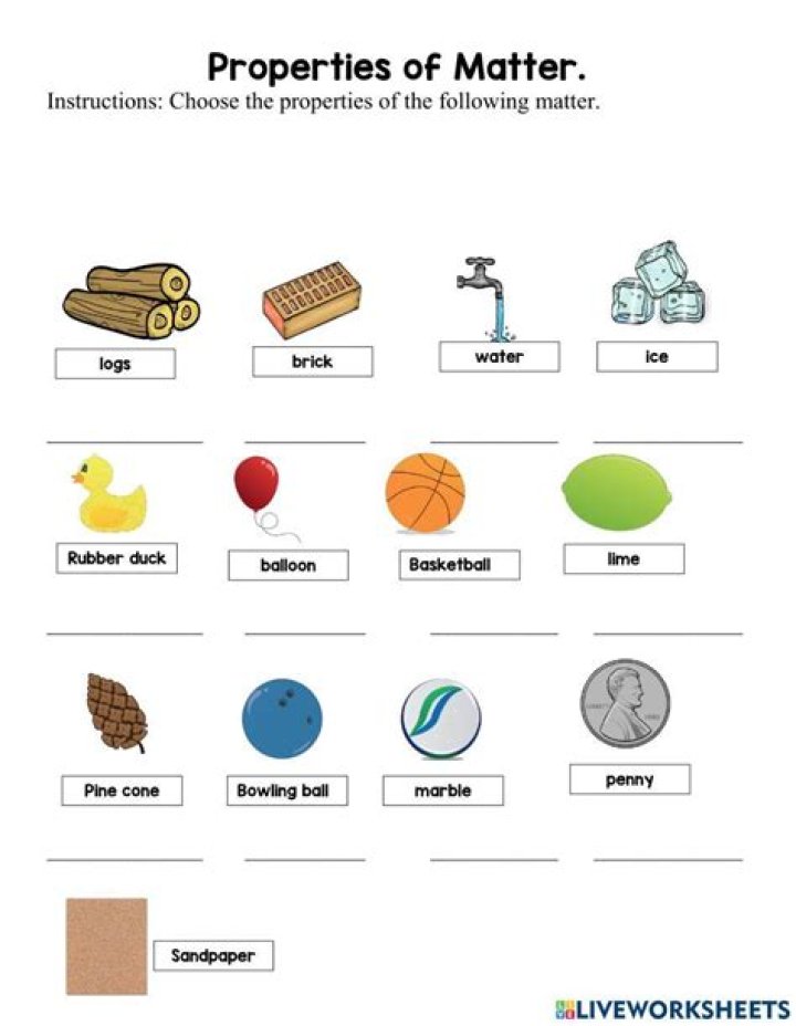 2nd Grade Properties of Matter Worksheet PDF – Download Free Worksheets