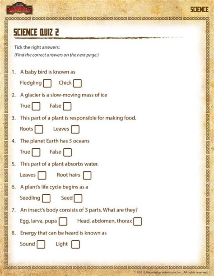 2nd Grade Science Questions PDF: Printable Worksheets for Classroom & Home