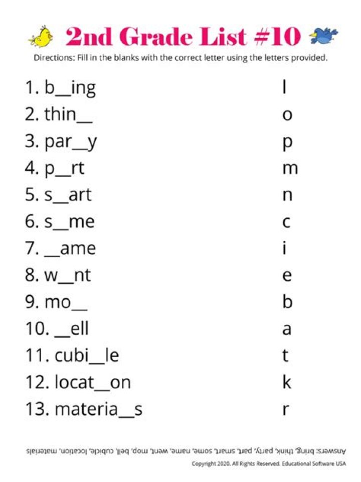 Free 2nd Grade Worksheets PDF – Instant Download
