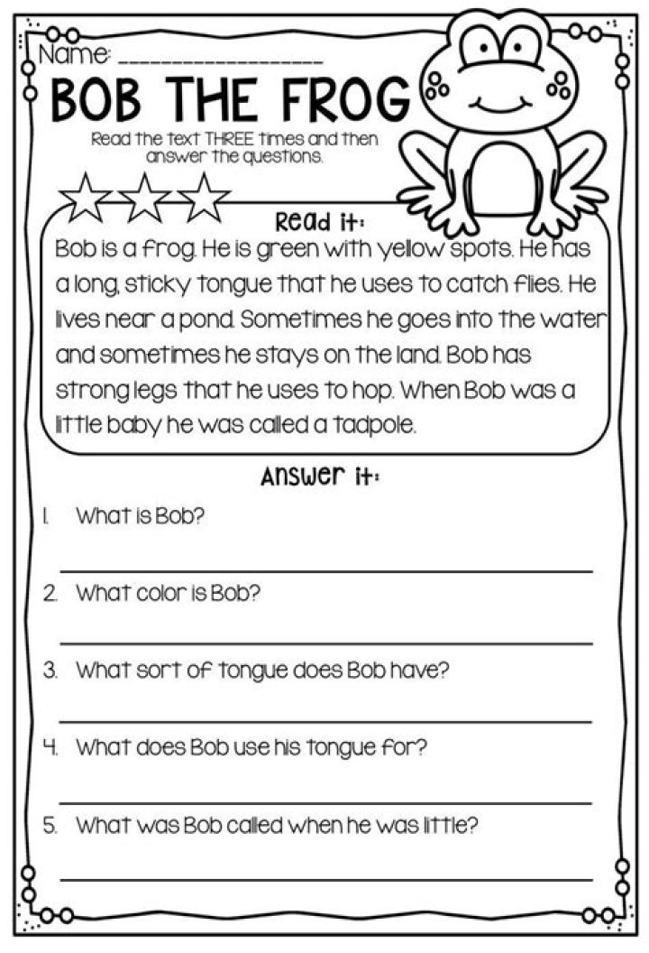 Free 2nd Grade Reading Worksheets PDF – Instant Download