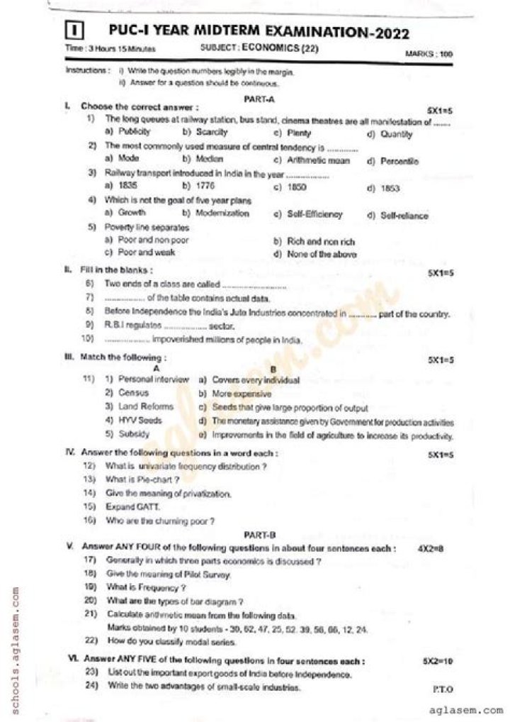 2nd PUC Economics Question Bank with Answers 2019 PDF – Full Solved Guide