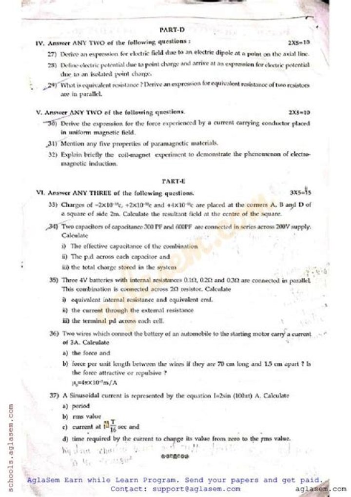 2nd PUC Last 5 Years Question Papers PDF – Last 5 Years Exam Papers Download