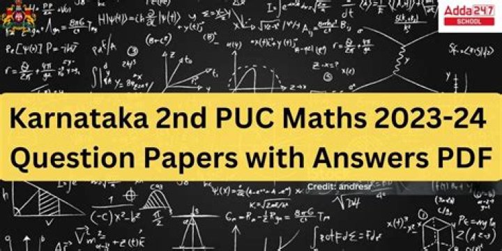 2nd PUC Maths Question Paper 2023 with Answers PDF – Download Now