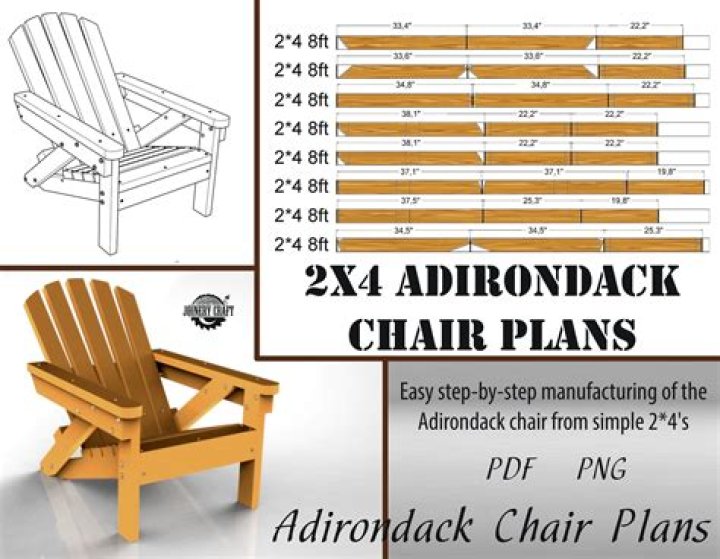 2x4 Adirondack Chair Plans PDF – Download Free Construction Blueprints