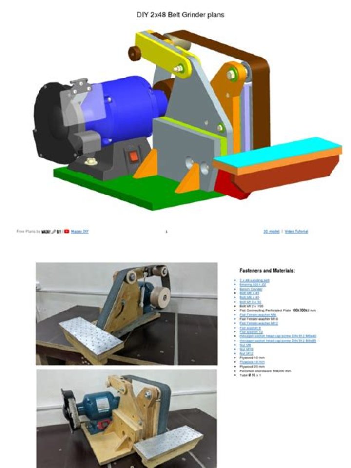 2x48 Belt Grinder Plans PDF: DIY Workshop Guide with Precise Blueprints