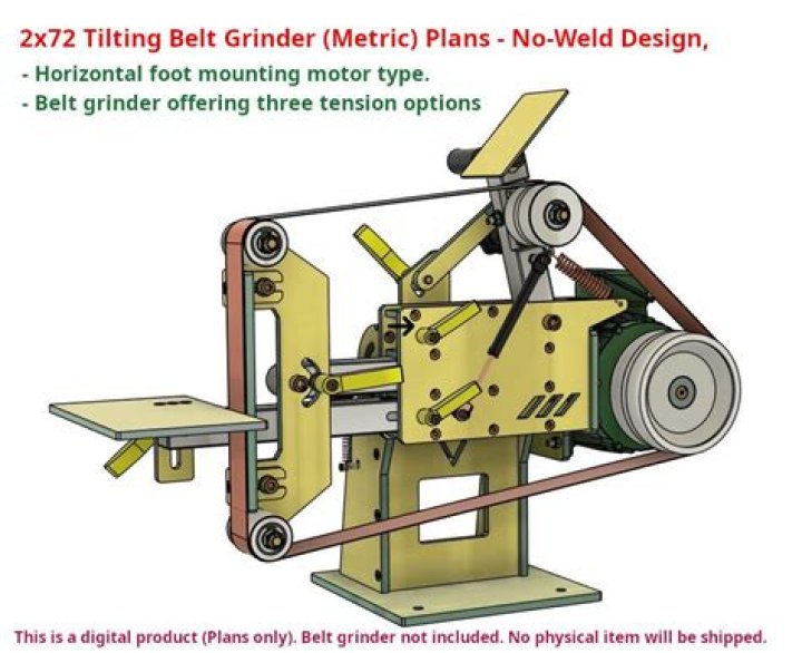 2x72 Belt Grinder Plans PDF – Free Download for DIY Projects