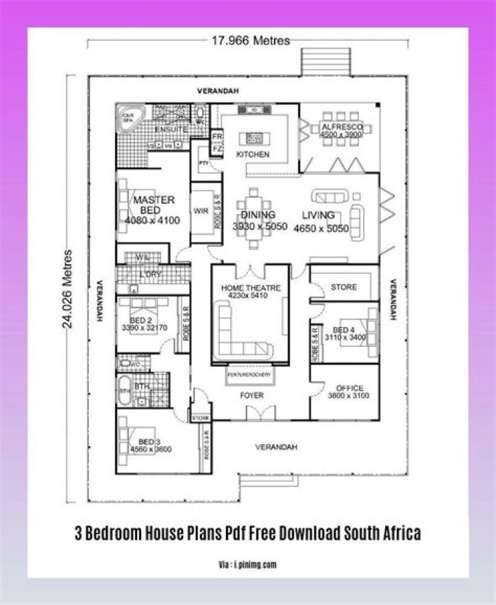 3 Bedroom House Plans PDF Free Download – Instant Download