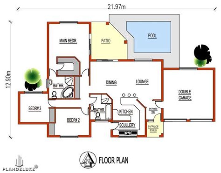 3 Bedroom House Plans with Double Garage – PDF Download