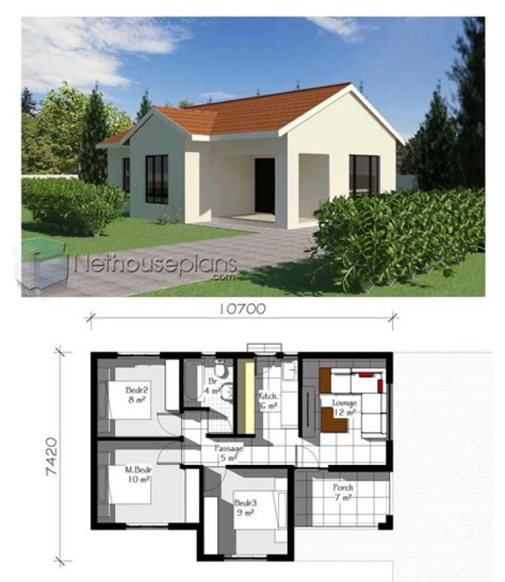 3 Bedroom House Plans with Photos PDF – Instant Download