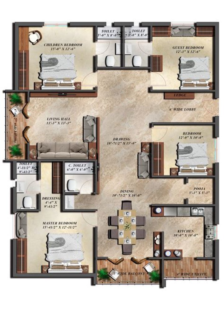 3 BHK House Plans PDF Download – Free Construction Blueprints
