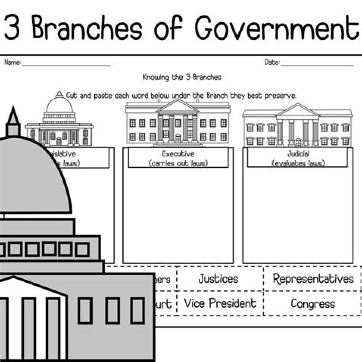 3 Branches of Government PDF Worksheet: Free Educational Resource