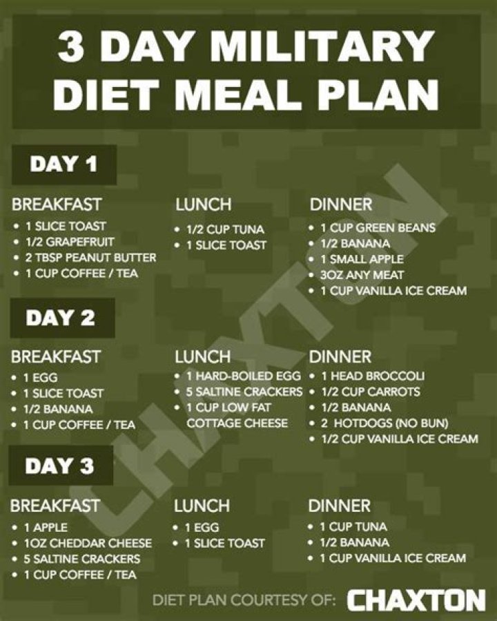 3-Day Military Diet Plan PDF – Quick & Efficient Military Nutrition