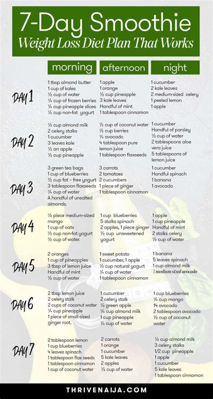 3-Day Smoothie Weight Loss Diet Plan PDF for Quick Results