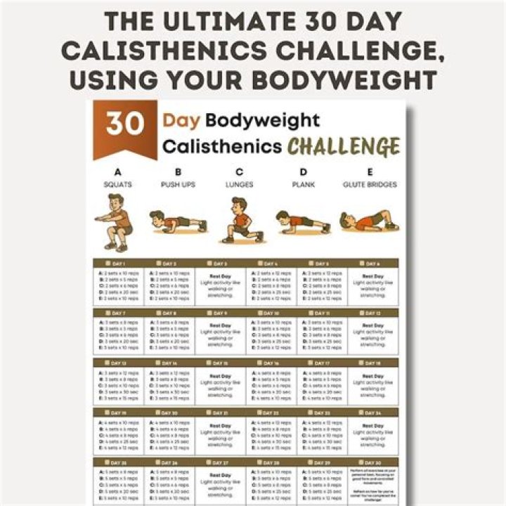 30-Day Calisthenics Workout Plan PDF – Free Download