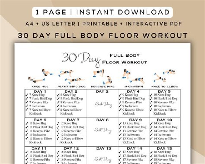 30-Day Full Body Workout Plan PDF – Burn Fat & Build Strength