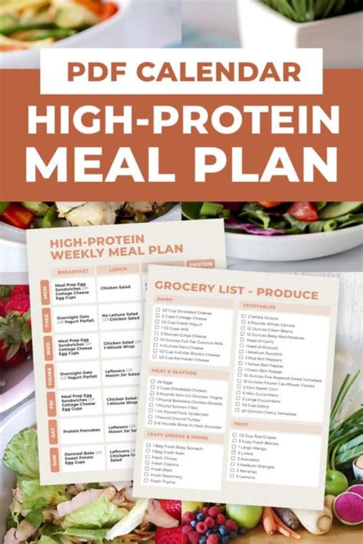 30-Day High Protein Meal Plan PDF for Muscle Gain & Weight Loss