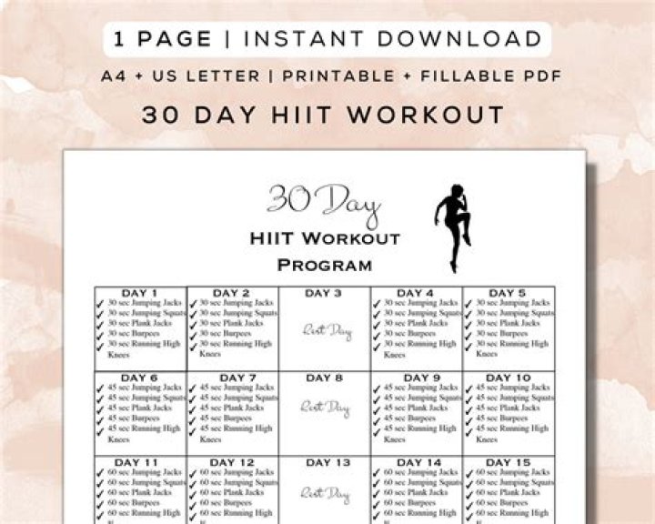 30-Day HIIT Workout Plan PDF Free Download – Get Fit Fast