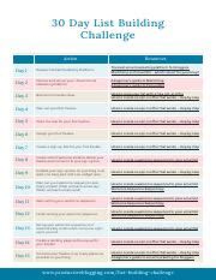 30-Day List Building Challenge Fasttrack PDF – Boost Your Growth Fast