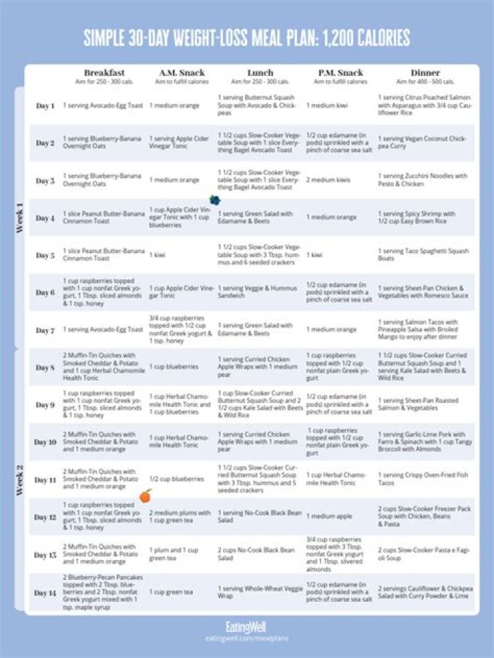 30-Day Weight Loss Meal Plan PDF: Fast & Healthy Results