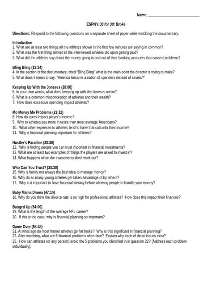 30 for 30 Broke PDF Questions: Expert Answers & Solutions