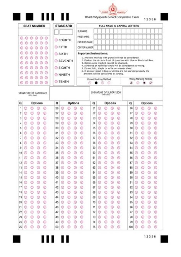 30 Question OMR Sheet PDF Download for Fast Survey Responses